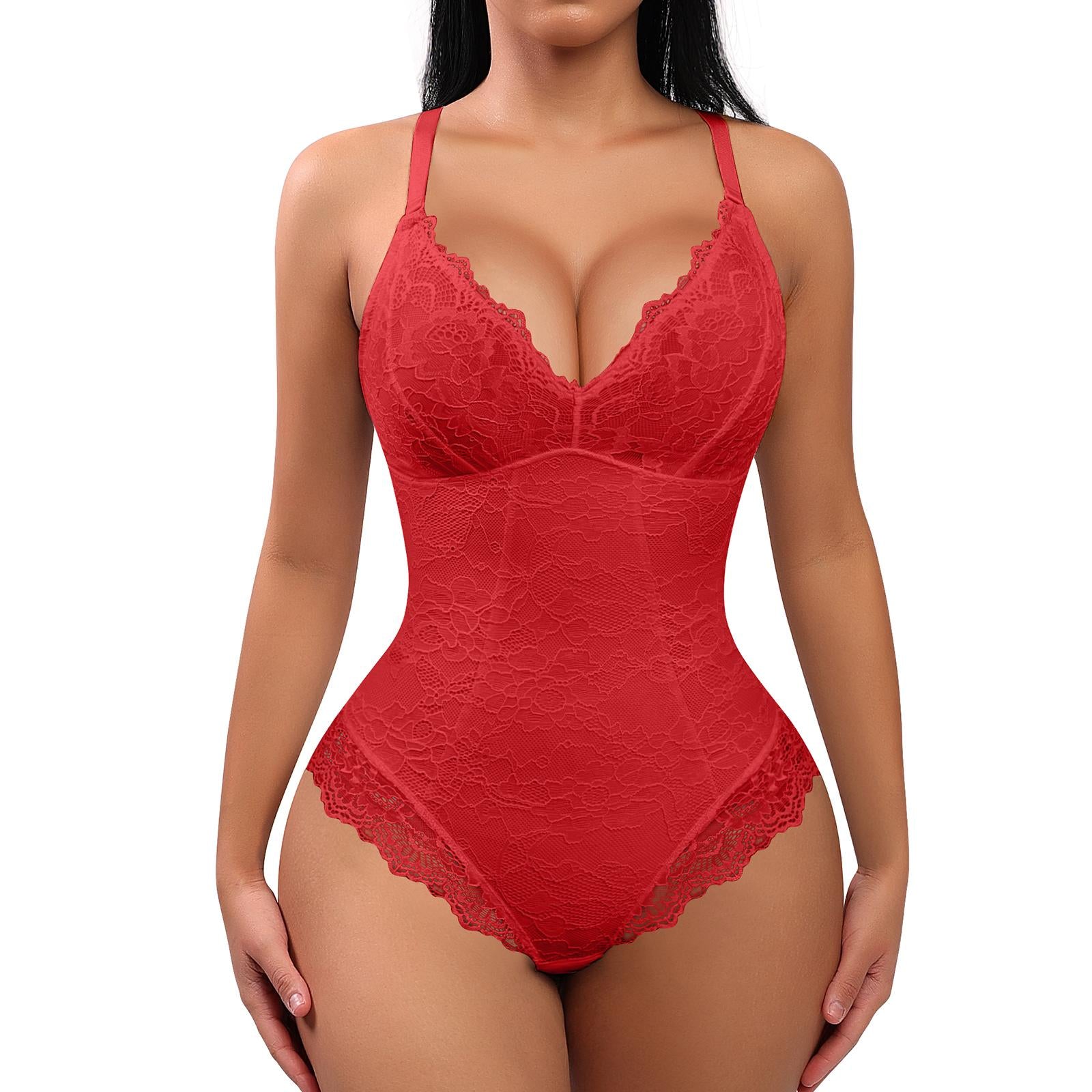 Sexy Lace Bodysuits Shapewear for Womenswear Thong Seamless WomenswearMesh Straps Clothing Sale Valentine's Day Gift,plus size lace bodysuit