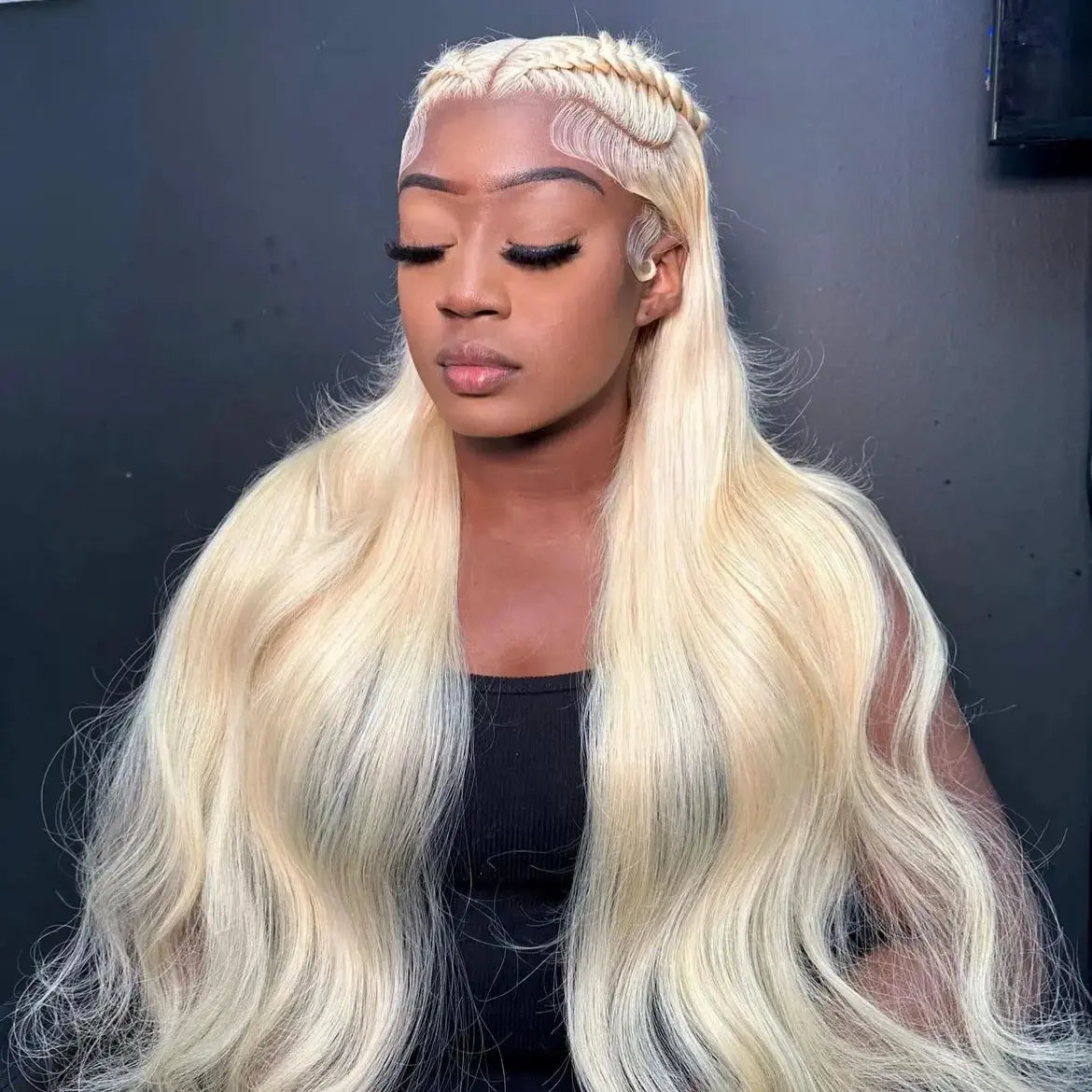 613 Blonde and Neon Red Straight and Body Wave HD Transparent 13x6 Lace Front Human Hair Wigs for Women Glueless Brazilian Lace Frontal PrePlucked Wig