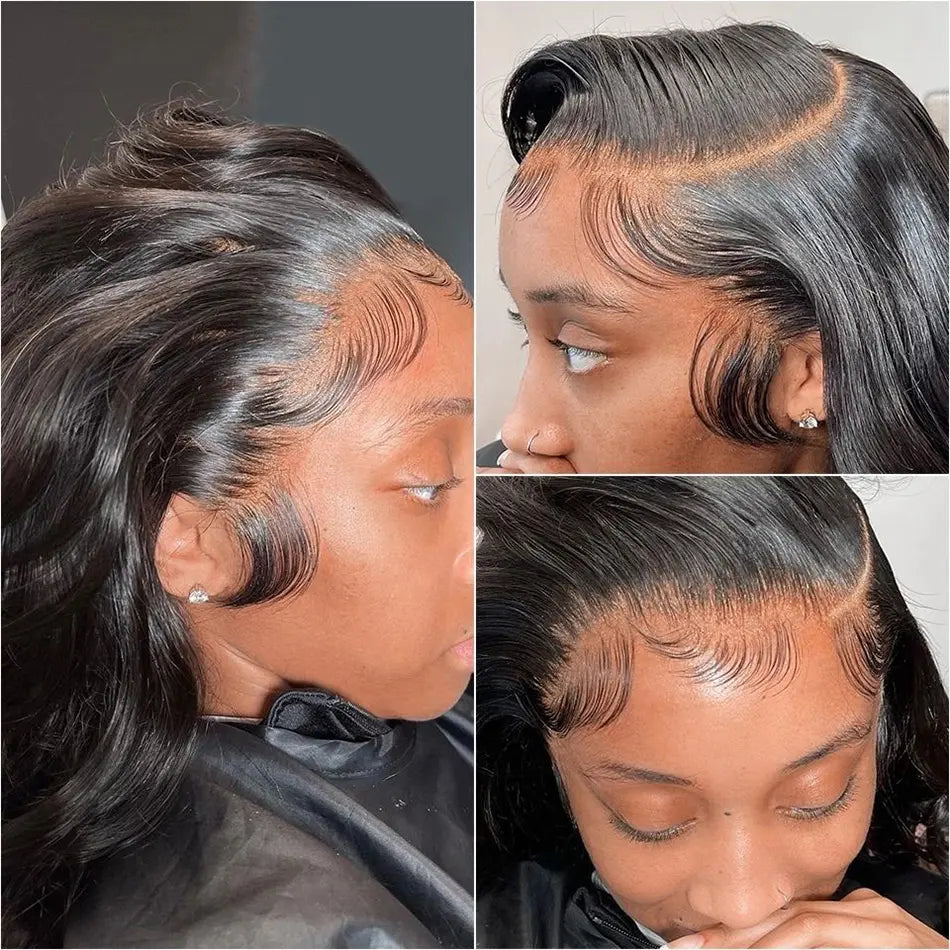 Tuneful HD Transparent 13x6 Lace Front Hair Wigs P4/27 Highlight Raw Brazilian Body Wave Pre Plucked Human Hair Wig 180 Density 99j Lace Frontal Wigs For Women
