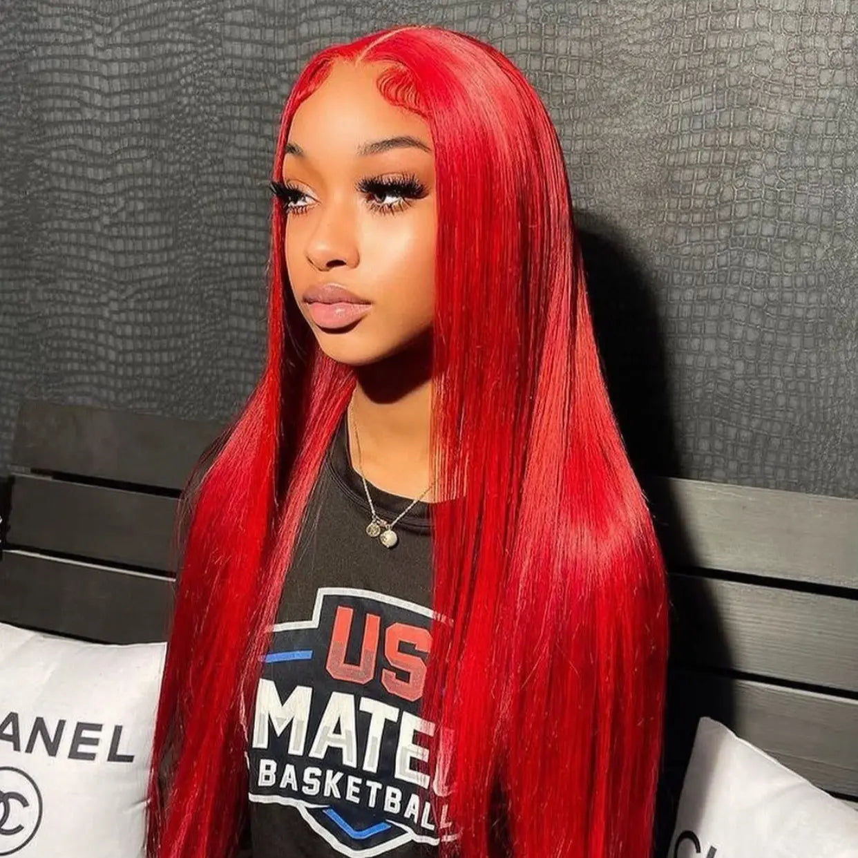 613 Blonde and Neon Red Straight and Body Wave HD Transparent 13x6 Lace Front Human Hair Wigs for Women Glueless Brazilian Lace Frontal PrePlucked Wig