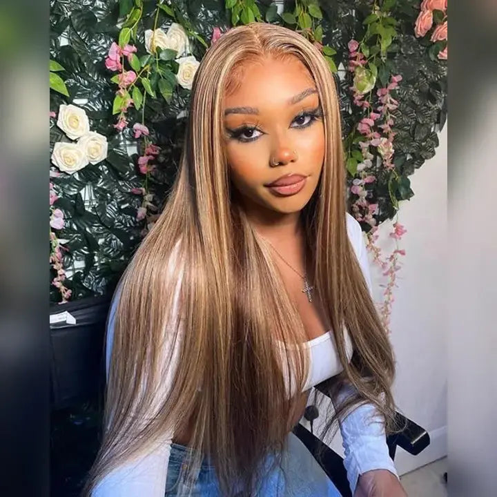613 Blonde and Neon Red Straight and Body Wave HD Transparent 13x6 Lace Front Human Hair Wigs for Women Glueless Brazilian Lace Frontal PrePlucked Wig