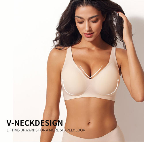 *1/2/3PCS Wireless Women's Comfortable Push Up Bralettes Seamless Tshirts Bras Deep V Everyday Bras for All Seasons Minimalist Lingerie