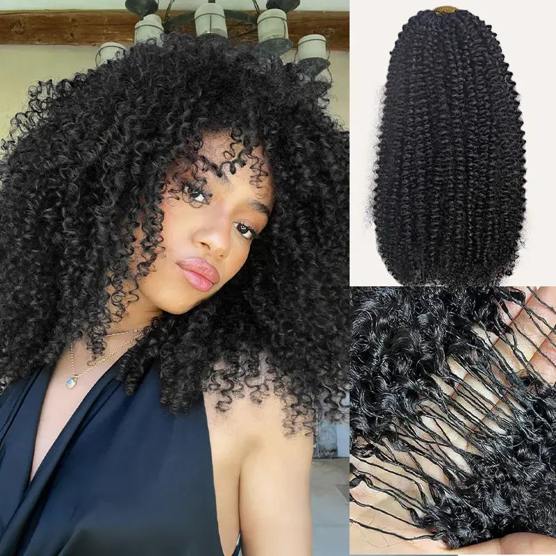 HAIR Crochet Hair Human Hair Extensions Miracle Knots Pre-Separated 50g/Pack (32-38 Strands Per Pack）– Knotless Boho Braids, 4-5 Packs for Full Head, Multiple Curly & Wave Textures Protective Hairstyles For Black Women#greenish#TikTokShopSpringGlowUp