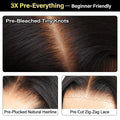 [Free Upgraded]  HAIR Wear And Go Glueless Wigs Pre Cut 7x5 HD Straight Lace Human Hair Wigs Pre Bleached Tiny Knots Beginner Friendly #TikTokShopBlackFriday