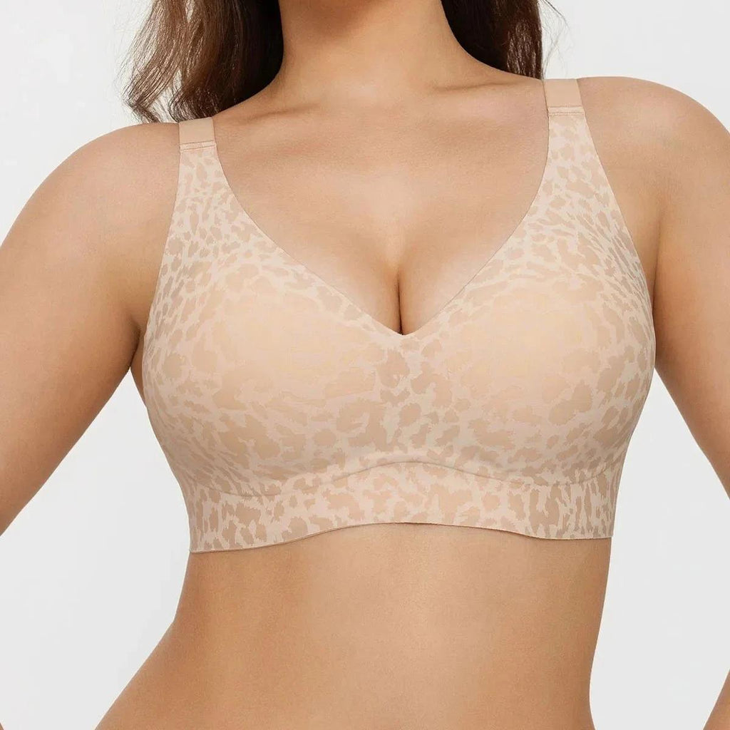 Seamless Wireless Jelly Bra - Adjustable Strapless Sexy V-Neck One-Piece Molded Cups for Comfort & Support # FallFreshness # TikTokShopLaborDaySale
