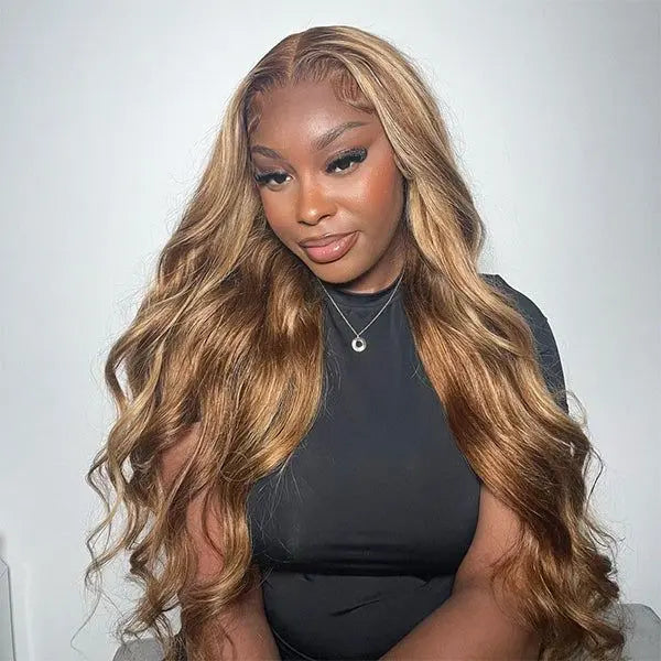 613 Blonde and Neon Red Straight and Body Wave HD Transparent 13x6 Lace Front Human Hair Wigs for Women Glueless Brazilian Lace Frontal PrePlucked Wig
