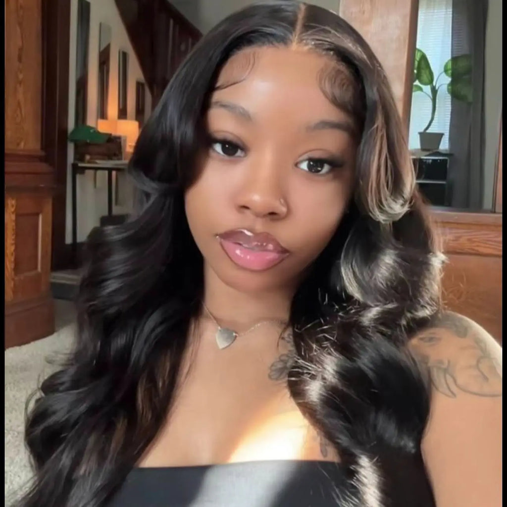 Tuneful HD Transparent 13x6 Lace Front Hair Wigs P4/27 Highlight Raw Brazilian Body Wave Pre Plucked Human Hair Wig 180 Density 99j Lace Frontal Wigs For Women