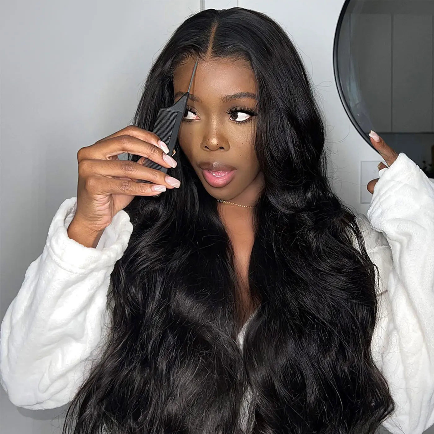 [Free Upgraded]  HAIR Wear And Go Glueless Wigs Pre Cut 7x5 HD Straight Lace Human Hair Wigs Pre Bleached Tiny Knots Beginner Friendly #TikTokShopBlackFriday