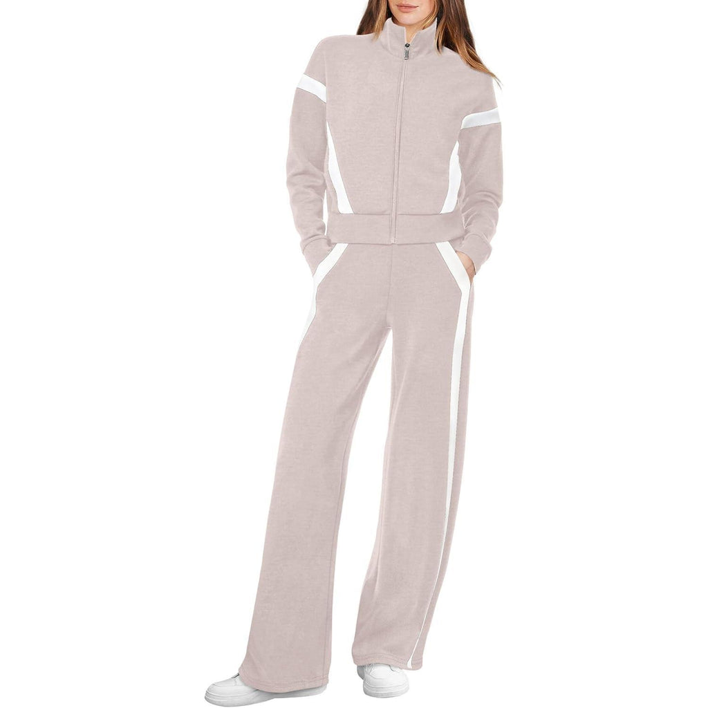 WIHOLL Lounge Sets for Women 2025 Sweatsuit 2 Piece Outfits Sweatshirt Wide Leg Sweatpant Tracksuit Matching Set 2025