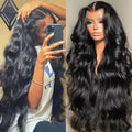 Tuneful HD Transparent 13x6 Lace Front Hair Wigs P4/27 Highlight Raw Brazilian Body Wave Pre Plucked Human Hair Wig 180 Density 99j Lace Frontal Wigs For Women