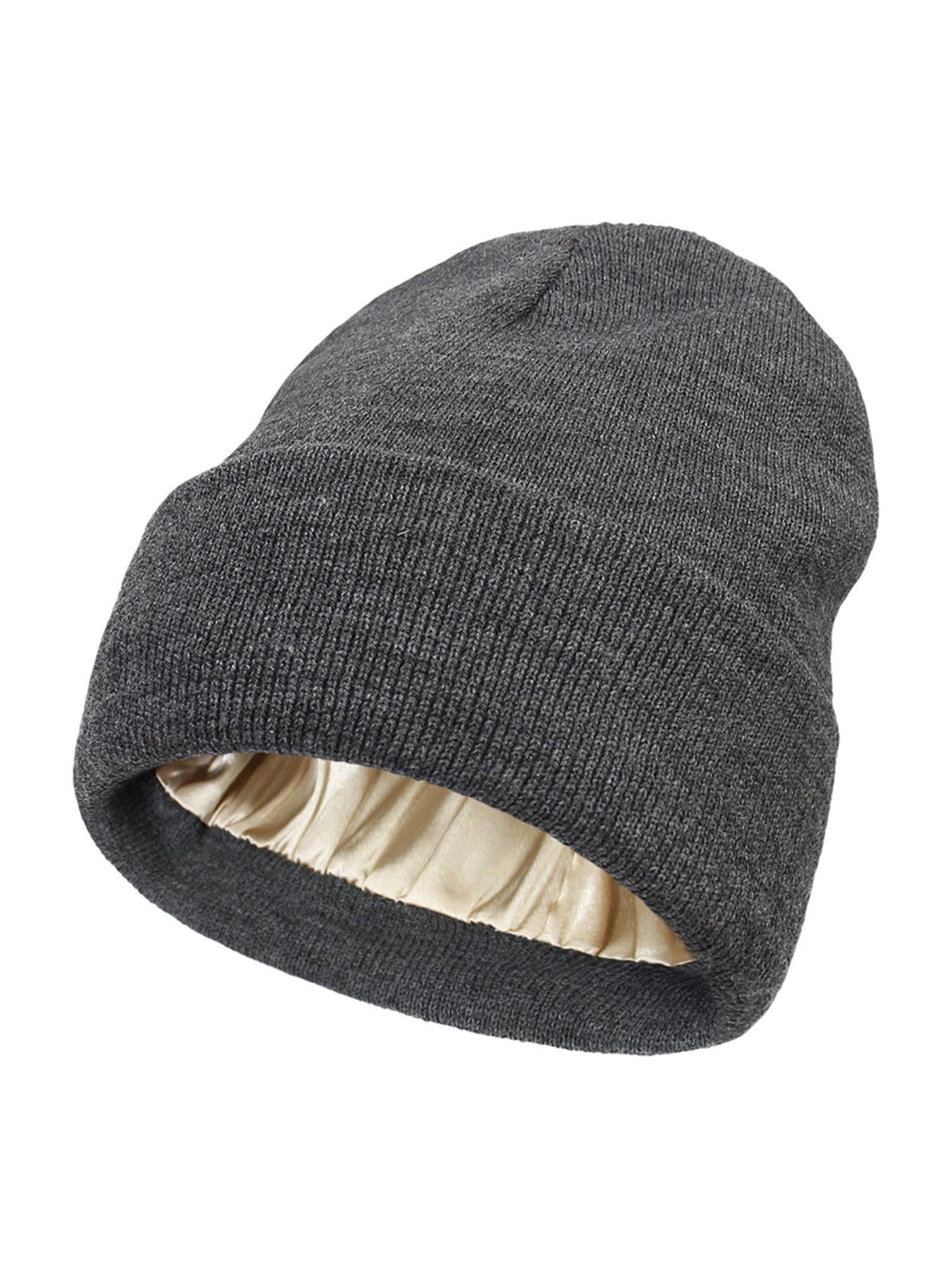 Cozy Solid Color Satin Lining Bonnet Hats, Hat for Men & Women, Bonnet Hats Suitable for Fall Streetwear Fall Clothing, Outdoor Sports, Skiing, Back To School, Fall Outfits, Fall Freshness, Coolfashionguy 70s，2015 Hats